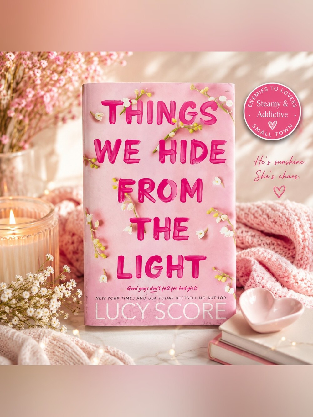 Things We Hide From The Light by Lucy Score - Pink Cover